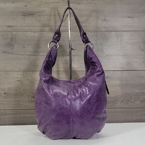 Hobo The Original Purple Leather Shoulder Bag
